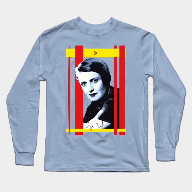 Ayn Rand Long Sleeve T-Shirt by Exile Kings 